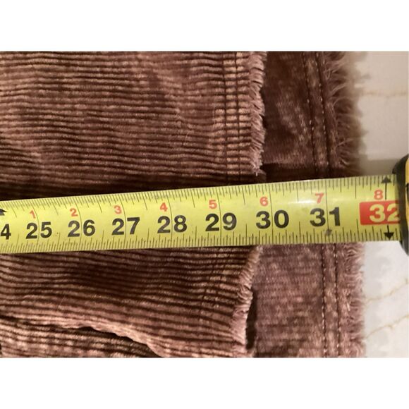 La Miel Corduroy Jacket Shacket Sz L Frayed Hem Coffee - Picture 8 of 9
